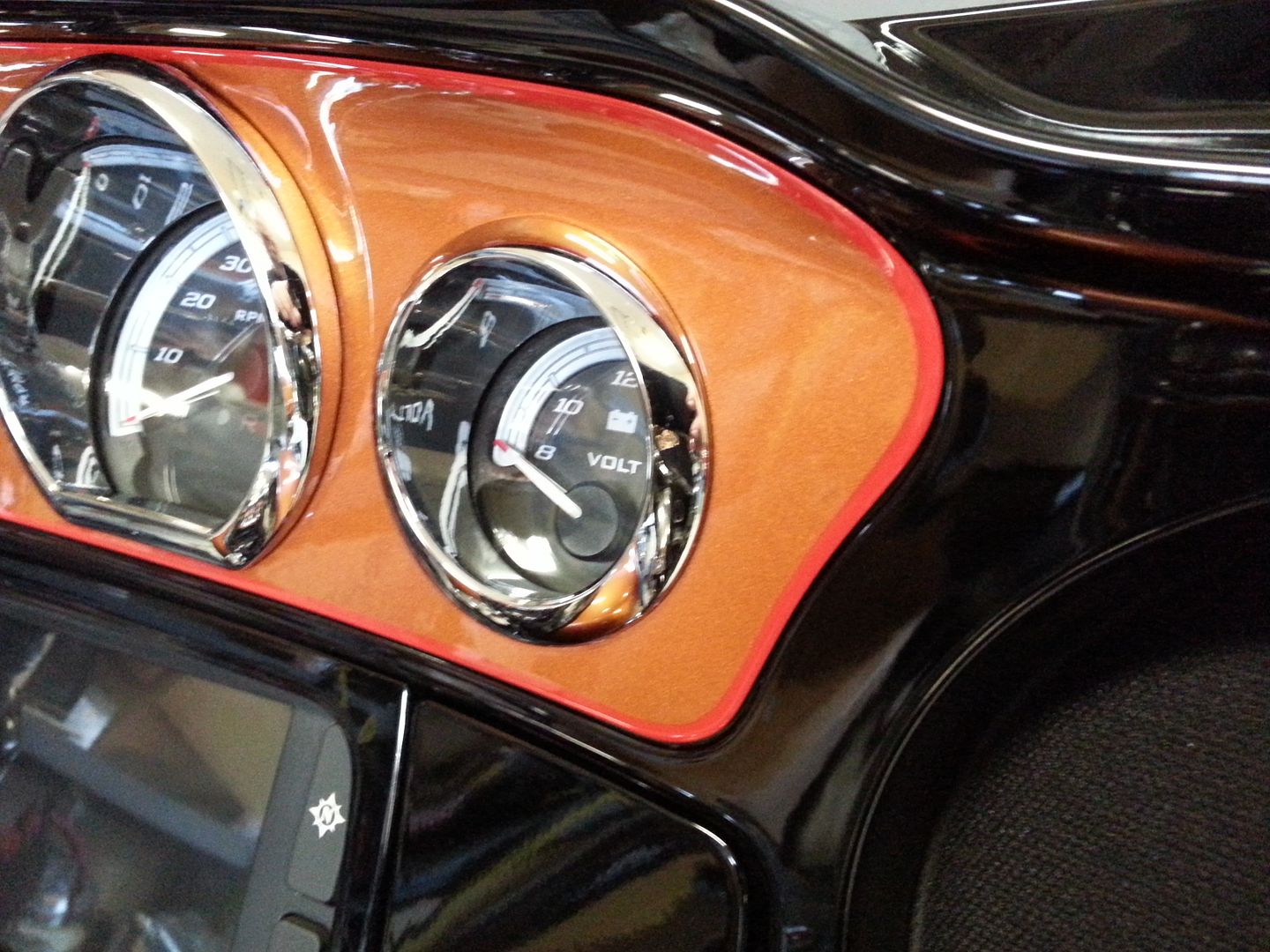 Custom painted Chrome Gauge Trim Kit Harley Davidson Forums